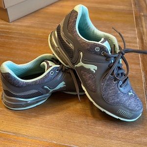 PUMA Cell Riaze Heather Cross-Trainer Shoe New Size 8 women’s Grey Teal Running
